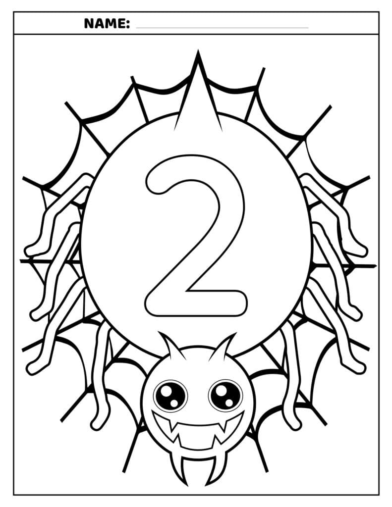 Spider Number Maze Handwriting