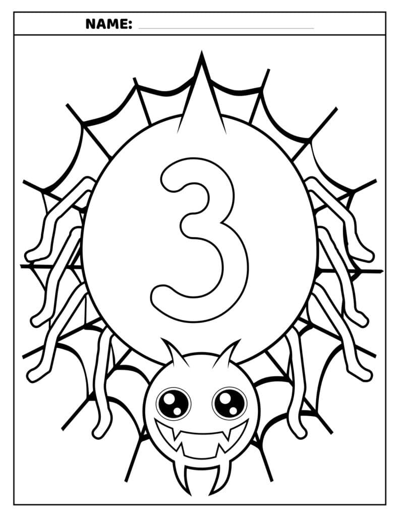 Spider Number Maze Handwriting