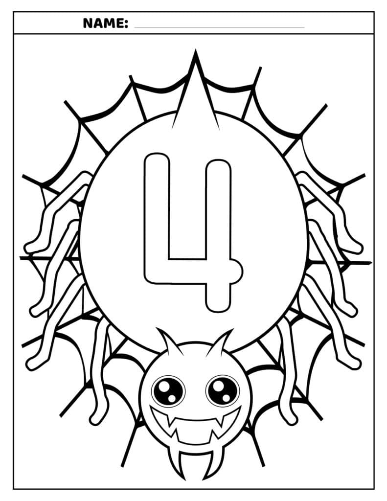 Spider Number Maze Handwriting