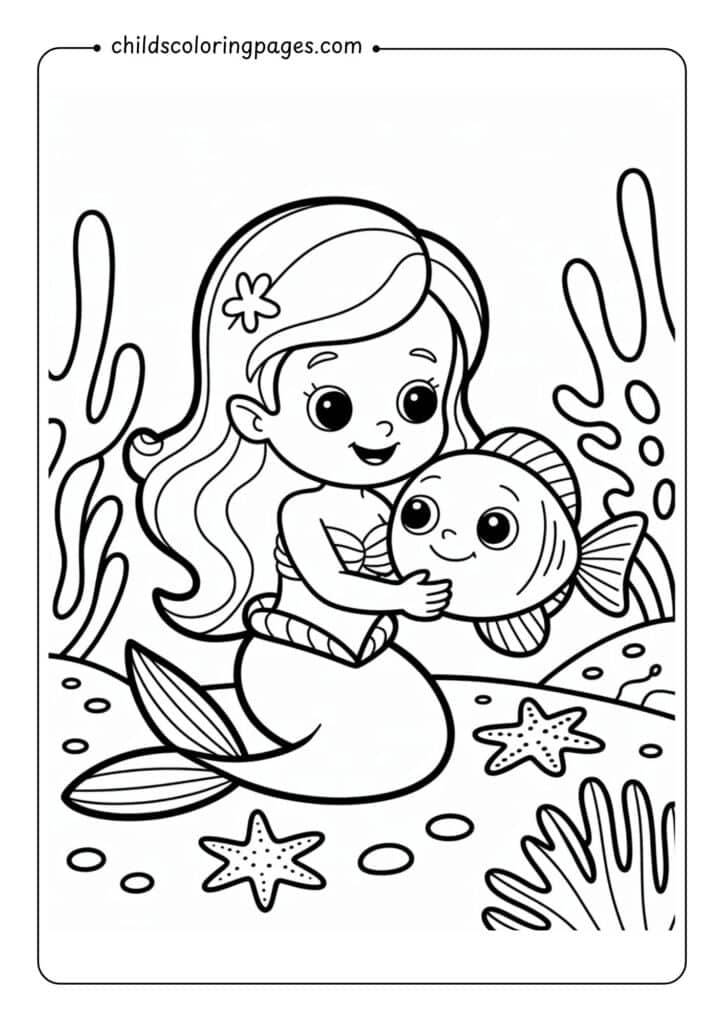 Mermaid Coloring Pages Printable