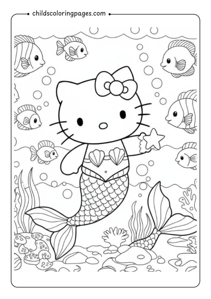 Hello Kitty Coloring Pages