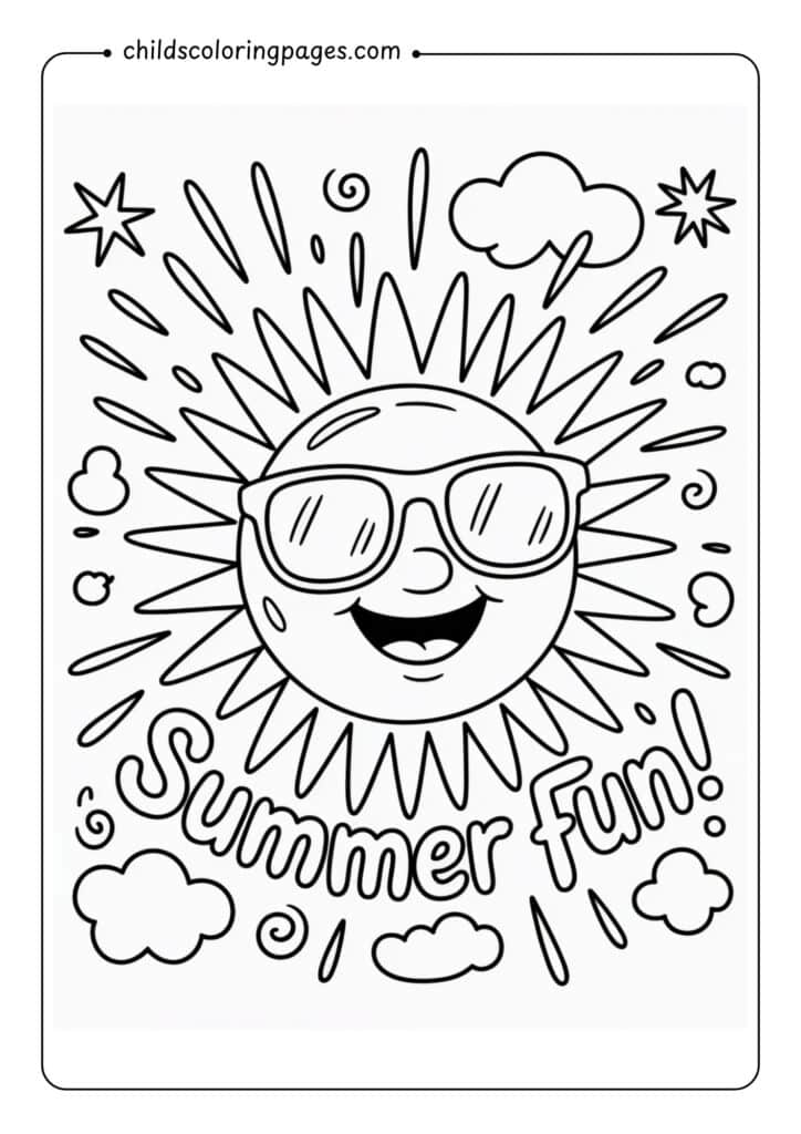 Free Summer Coloring Pages​