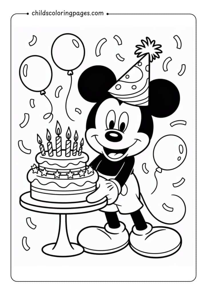 Mickey Mouse Coloring Page 7