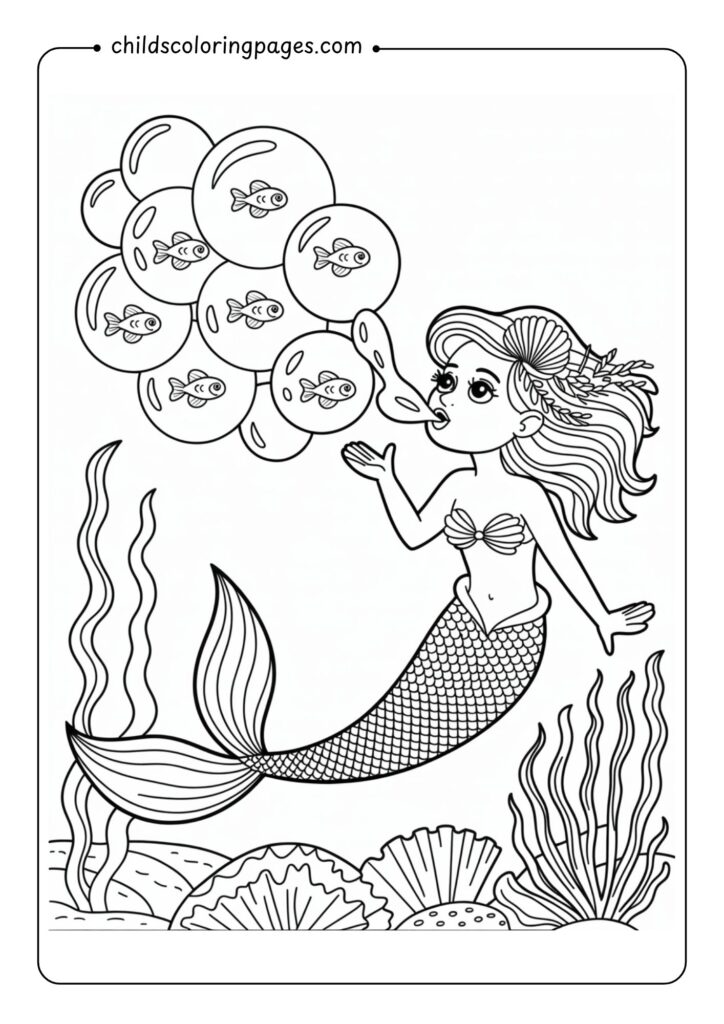 Mermaid Coloring Pages Printable