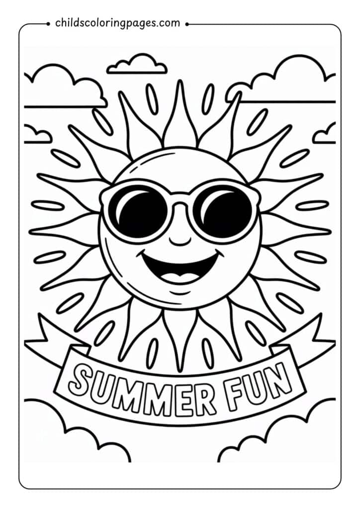 Free Summer Coloring Pages​