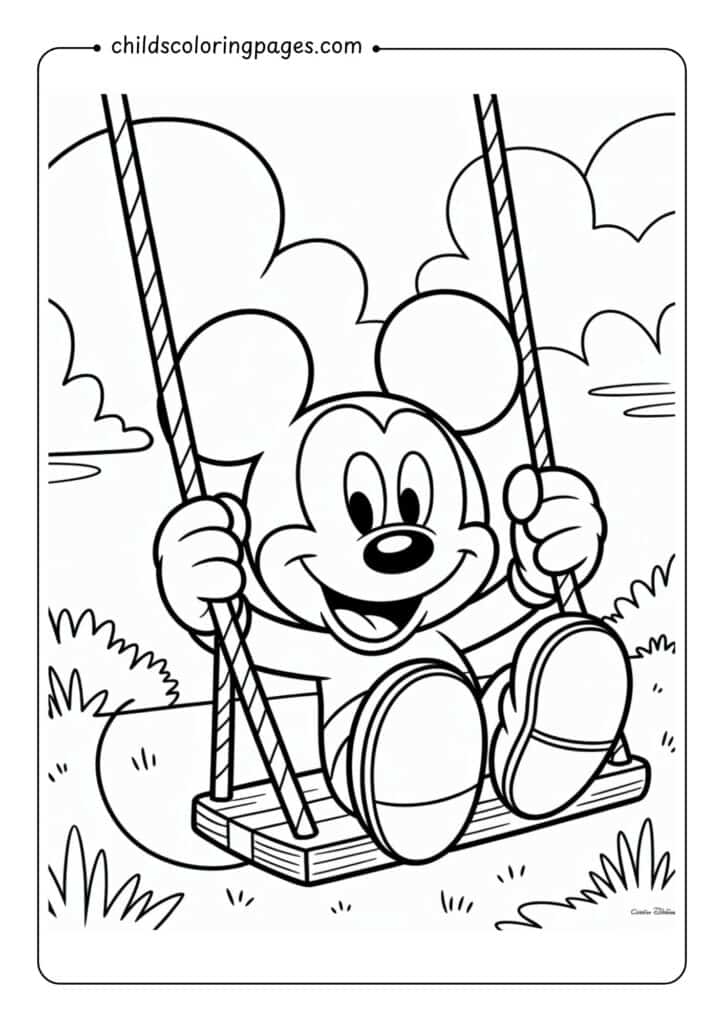 Mickey Mouse Coloring Page 4