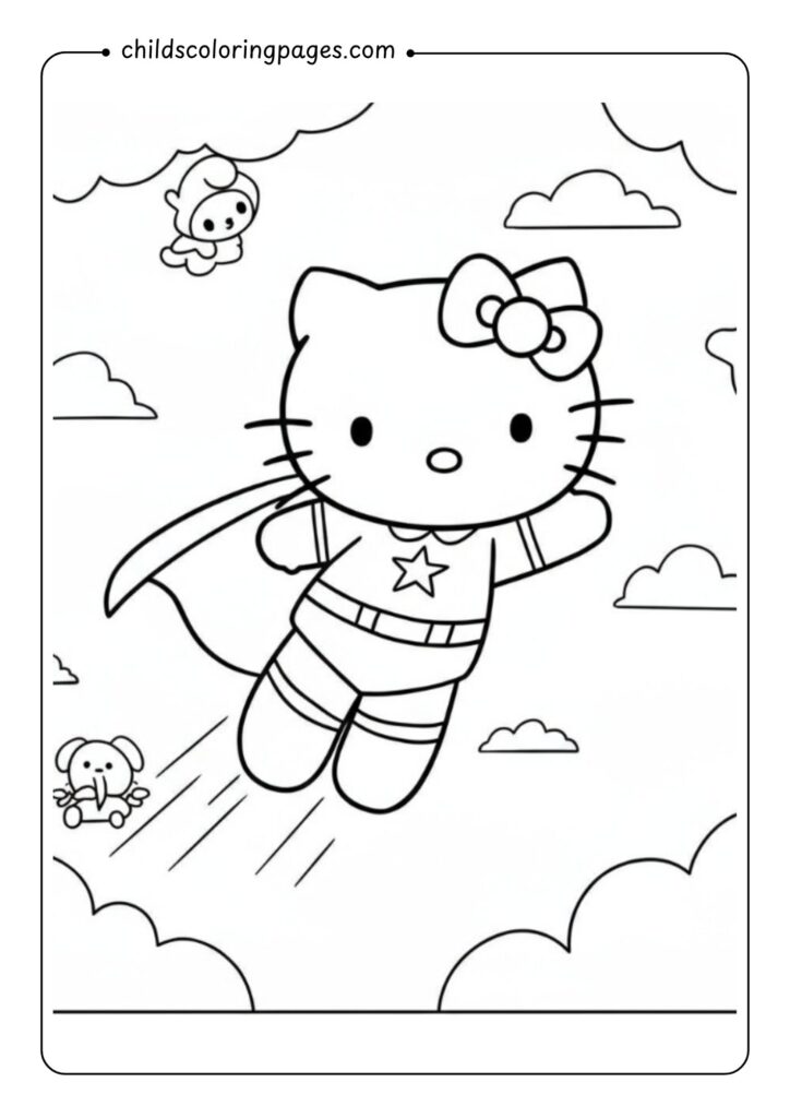 Hello Kitty Coloring Pages