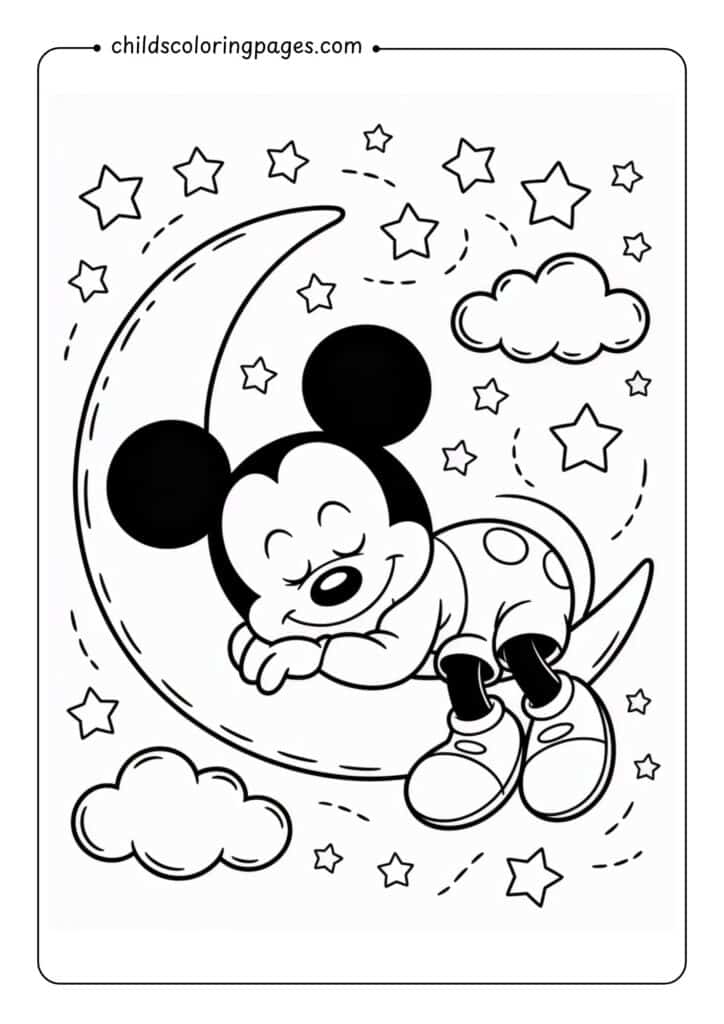 Mickey Mouse Coloring Page 1