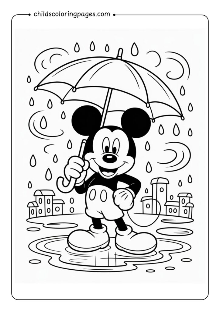 Mickey Mouse Coloring Page 6