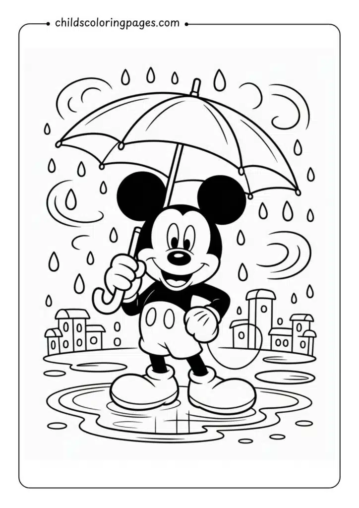 Mickey Mouse Coloring Page 6