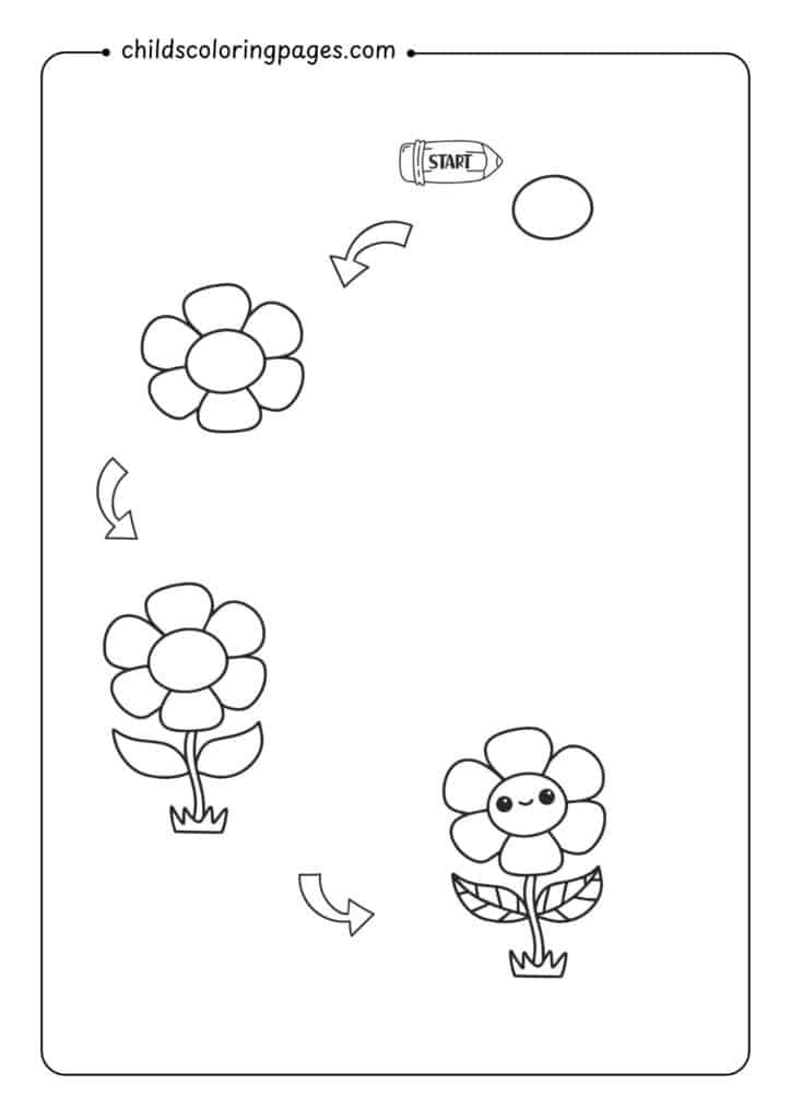 How to draw a flower