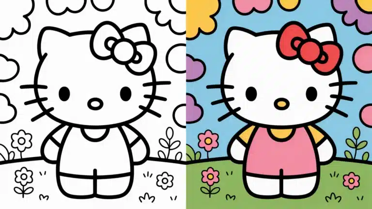 FREE Hello Kitty Coloring Pages for Kids