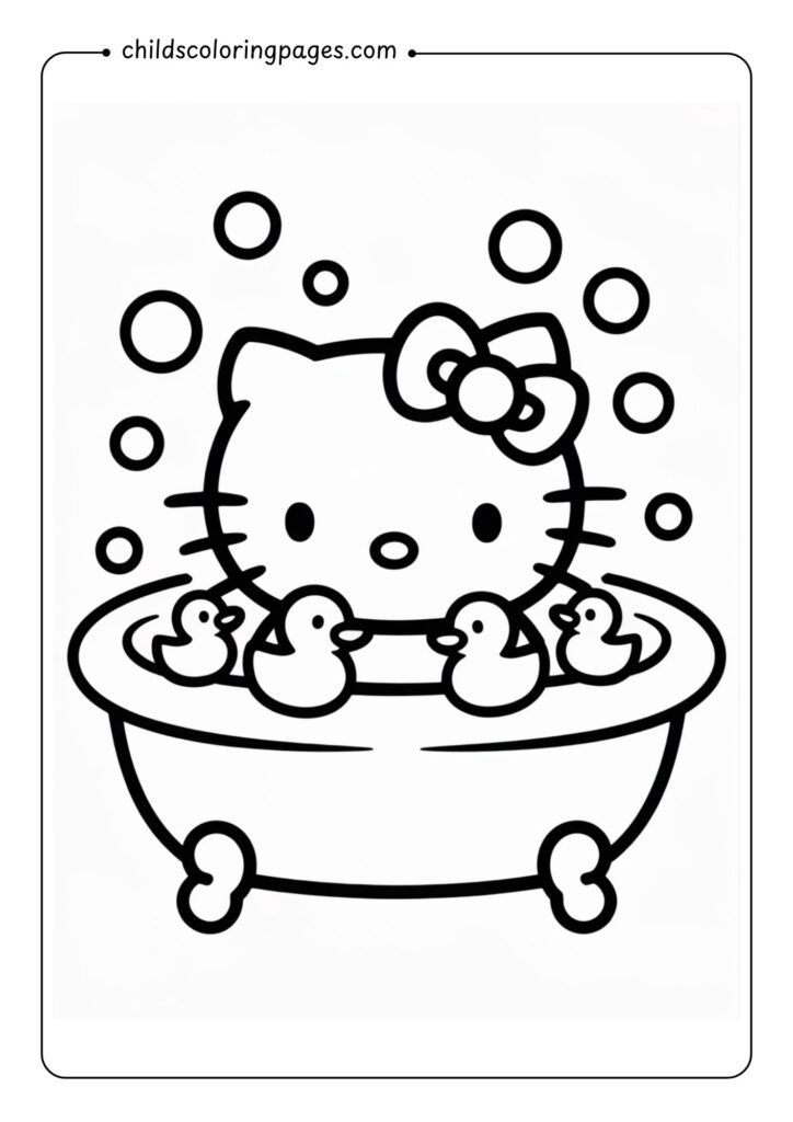 FREE Hello Kitty Coloring Pages for Kids