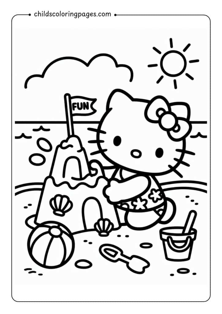 FREE Hello Kitty Coloring Pages for Kids