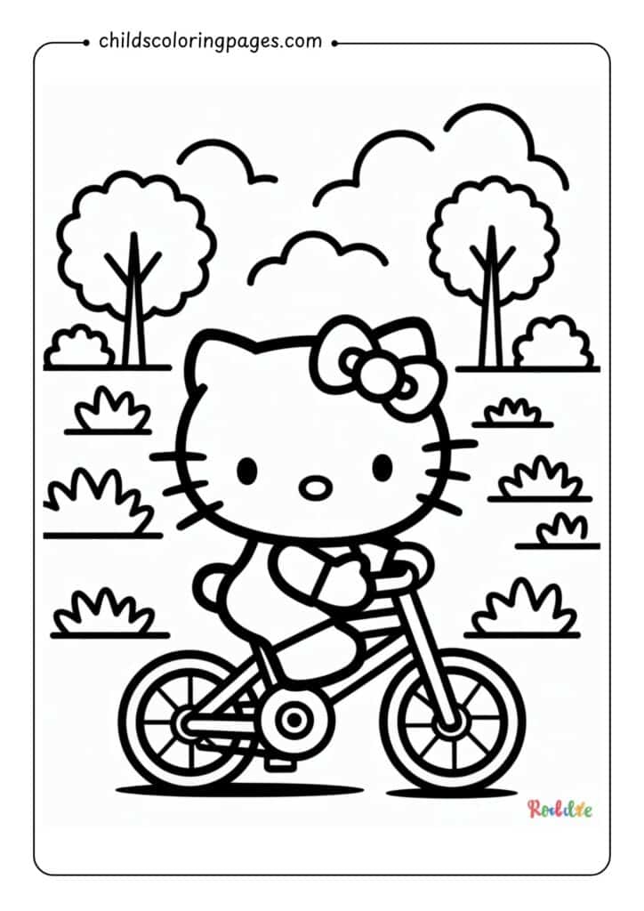 FREE Hello Kitty Coloring Pages for Kids