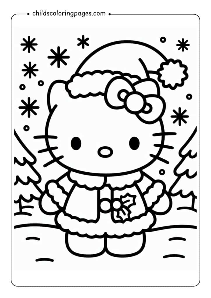 FREE Hello Kitty Coloring Pages for Kids