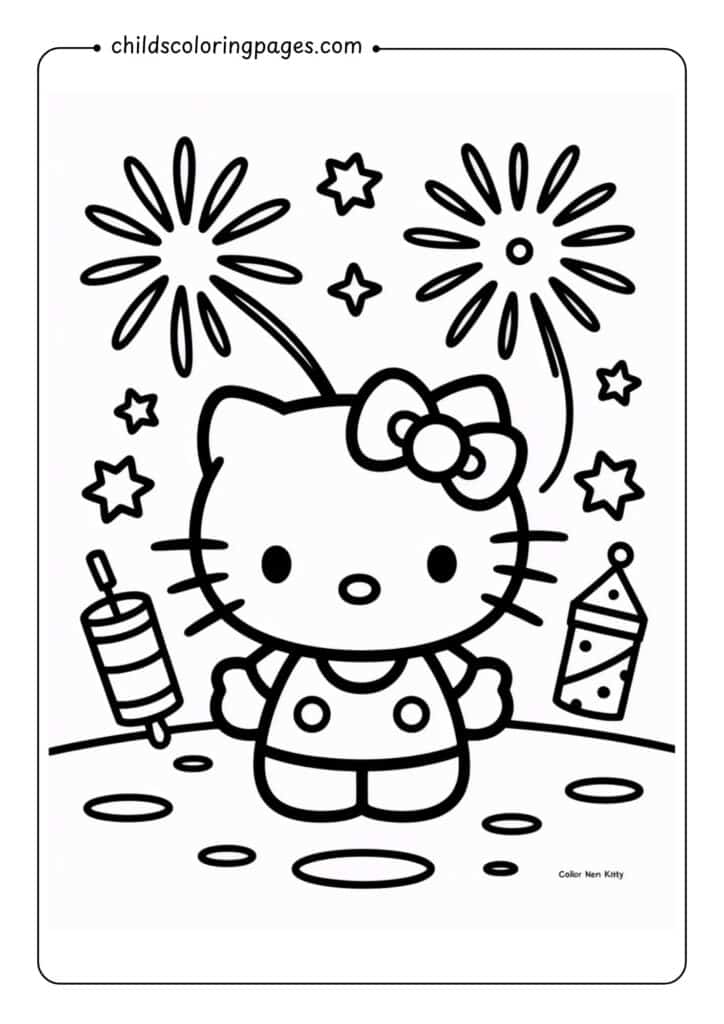 FREE Hello Kitty Coloring Pages for Kids